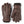 Hestra brown leather gloves with ribbed cuffs