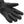 Black leather Glovii heated glove with padded knuckle detail