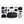 Bellroy black duffel bag surrounded by travel accessories and clothing items on a white background