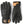 Hestra black leather ski gloves with tan leather cuff details