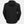 Back view of a black Helly Hansen hooded rain jacket