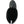 Top view of a black rubber boot with a white pull tab