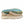 Kukui tan canvas slip on shoe with blue and yellow patterned insole