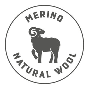 Hotronic Merino Natural Wool circular logo featuring a ram silhouette