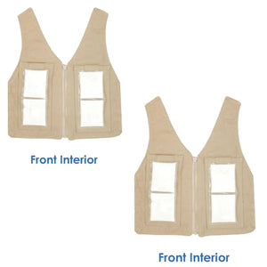 Polar Products cooling vest showing front interior view with clear pockets for cooling packs