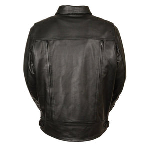 Milwaukee Leather Men's Tall Utility Pocket Vented Cruiser Jacket