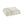 Folded cream faux fur throw blanket with textured surface