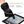 Black heated glove with power button touching a tablet screen