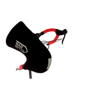 Black Bar Mitts handlebar cover installed on a bicycle drop handlebar