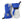 Blue and white Hestra three finger ski mittens with adjustable wrist straps