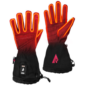 ActionHeat battery heated gloves with red heating elements visible in fingers and palm