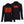 Black heated hoodie showing front and back heating elements
