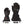 Pair of black Lenz heated gloves with adjustable wrist straps and battery compartment