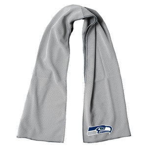 Grey cooling towel with Seattle Seahawks logo