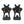 Sidas black rubber traction cleats with orange studs for left and right shoes