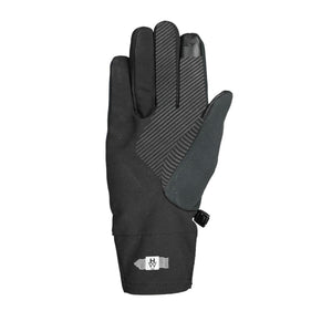 Seirus black glove with textured palm grip and wrist logo