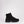 Black lace up tactical boot with side zipper and lugged sole