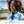 Woman wearing a Mission blue cloud print cooling headband and towel
