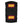 Black heated vest with two glowing orange heating elements on the back