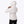 Mobile Warming white patterned hooded ski jacket worn from the back