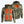 Camo print heated hoodie with glowing orange heating elements on chest and back