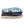 Korkers navy blue canvas slip on shoe with white rubber sole and blue patterned insole
