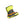 CMP neon yellow and grey winter boot with orange ice traction cleats attached to the sole