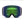 Smith ski goggles with a green reflective lens and black frame