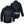 Front and back view of a black Gerbing hooded rain jacket