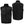 Front and back view of a black Gerbing softshell vest with zippered pockets and logo