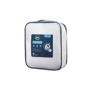 Serta heated mattress pad in clear plastic storage case