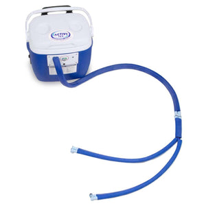 Active Ice cold therapy system with blue cooler and insulated hose
