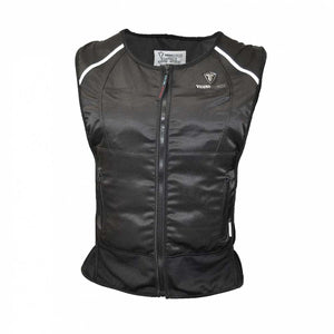 Black Techniche cooling vest with front zipper and reflective trim