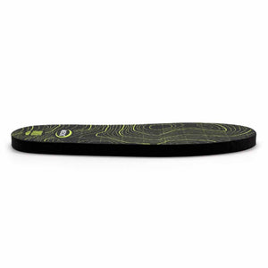 Neos black shoe insole with yellow topographic line pattern