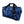 AO Coolers duffel bag with blue water pattern and black handles
