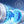 Internal fan mechanism of a hair dryer showing blue light motion effects and text reading Turbo Charged Airflow