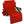 Alpcour red folding stadium seat with armrests and side pockets