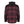 Back view of Mobile Warming red and black plaid hooded jacket