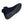 Black quilted ankle boot with side zipper and faux fur trim showing the textured rubber sole