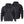 Mobile Warming black zip up hoodie shown from front and back views