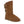 Bearpaw brown suede mid calf boot with knit back panel and two side buckles