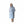 Person wearing a light blue fleece hooded blanket sweatshirt with a front pocket