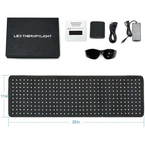 UTK Technology red light therapy wrap kit with manual, power adapter, and protective glasses
