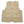 Beige quilted cooling vest with a front zipper closure