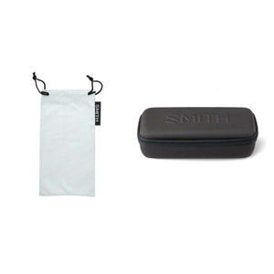Smith Optics microfiber drawstring pouch and black protective hard case