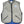 HyperKewl silver quilted cooling vest with blue interior and zipper pockets