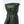 Close up of dark green leather glove cuff with gathered elastic wrist detail