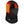 Black heated balaclava with orange heating elements visible on the side and front