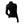 Back view of a black long sleeve mock neck athletic top with thumb holes