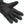 Black leather Glovii heated glove with stitched detailing